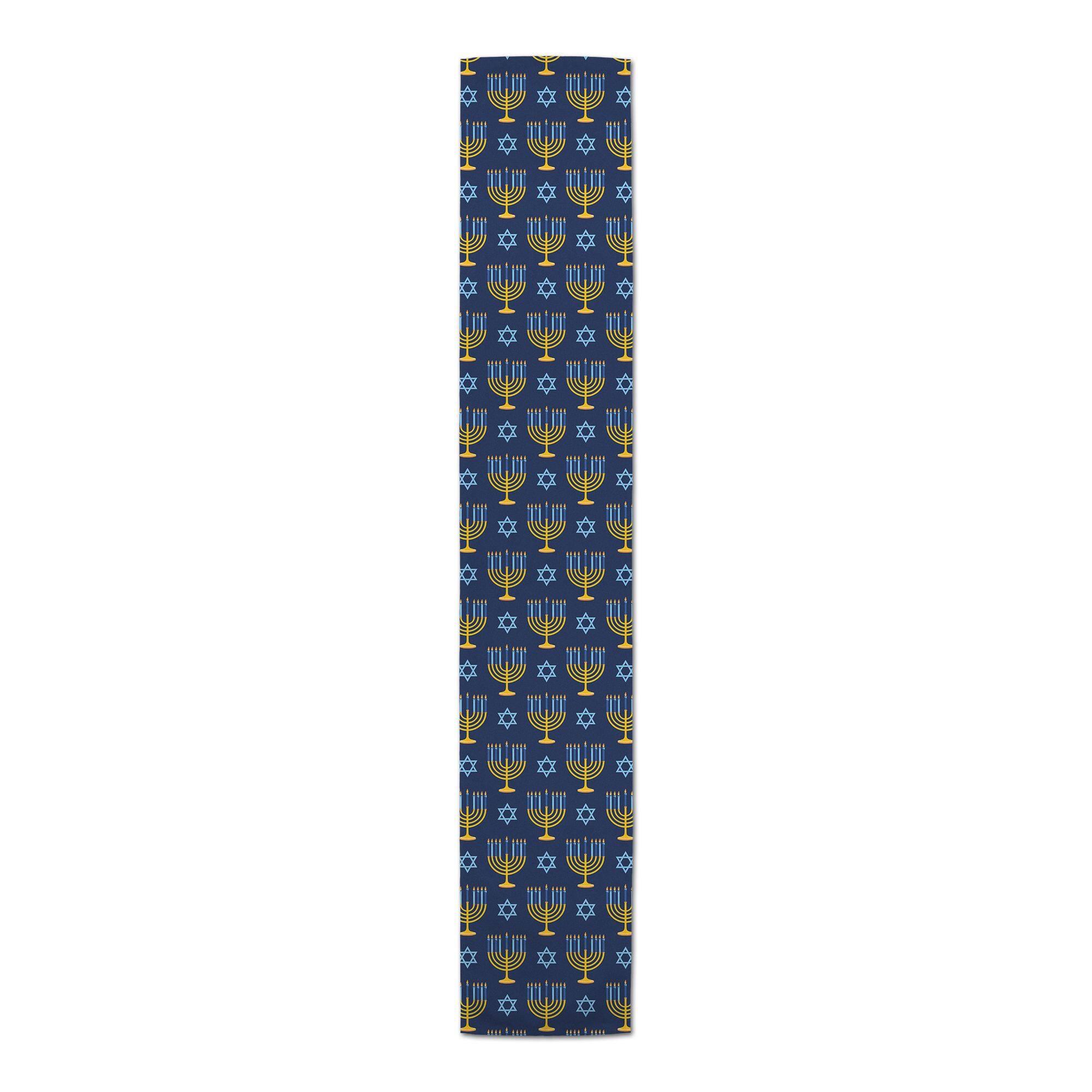 Menorah Print 16x90 Cotton Twill Runner